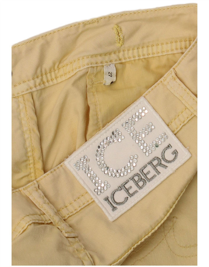 Calça cortada justa feminina ICEBERG W27 L25 amarela