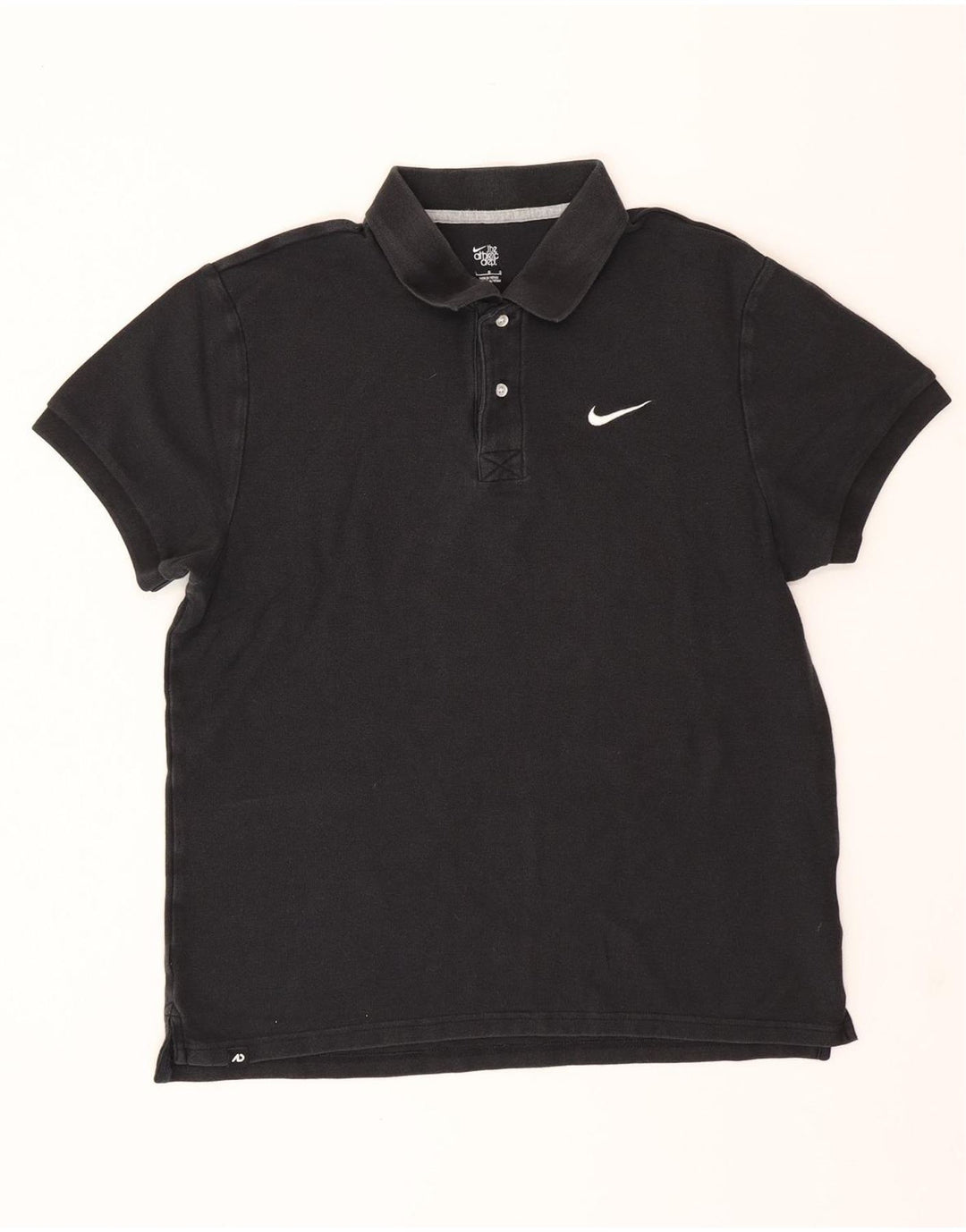 NIKE Mens Polo Shirt Large Black Cotton Vintage Nike and Second-Hand Nike from Messina Hembry 