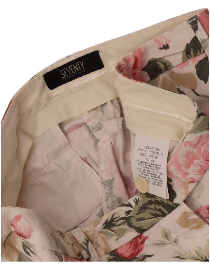 Calça cropped feminina Seventy IT 44 Médio W30 L26 Multicolorido Floral
