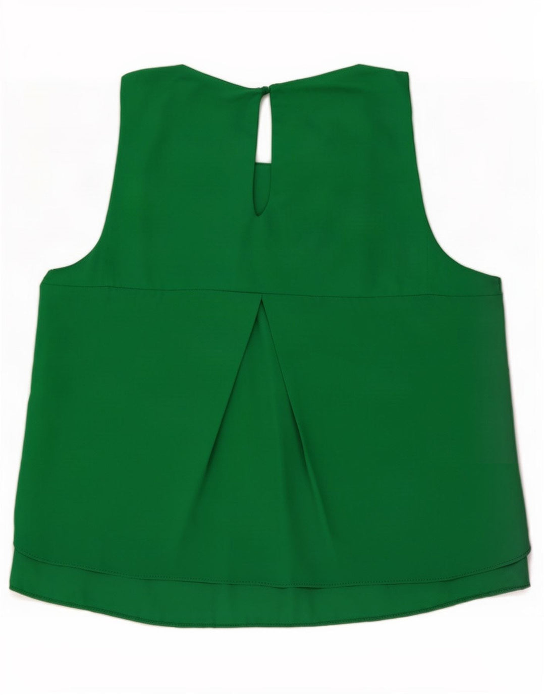 Blusa feminina sem mangas Zara Top UK 6 XS verde poliéster