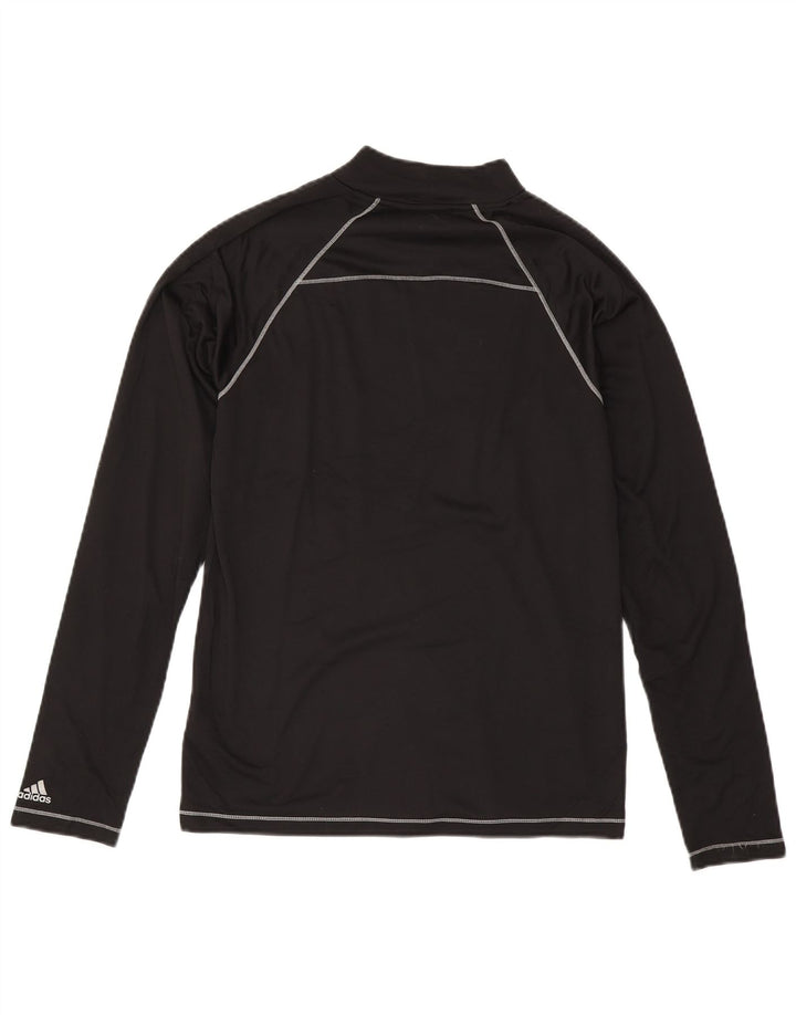 Adidas Mens Top Manga Longa Pequeno Esporte Preto Poliéster