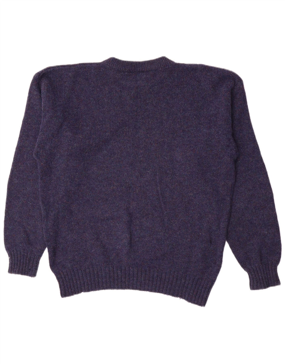 Suéter masculino C&A com gola redonda, lã azul marinho médio