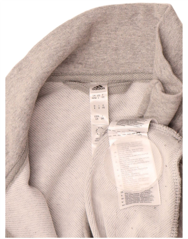 ADIDAS Mens Tracksuit Top Jacket UK 44/46 Grande Cinza Algodão