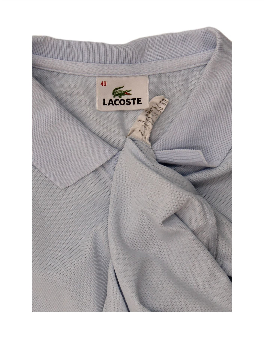 Polo feminino LACOSTE EU 40 algodão azul médio