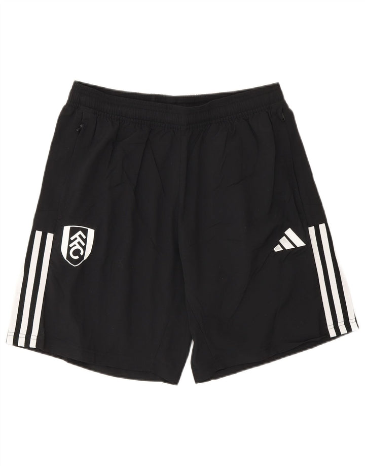 Shorts esportivos gráficos masculinos Adidas médio preto poliéster