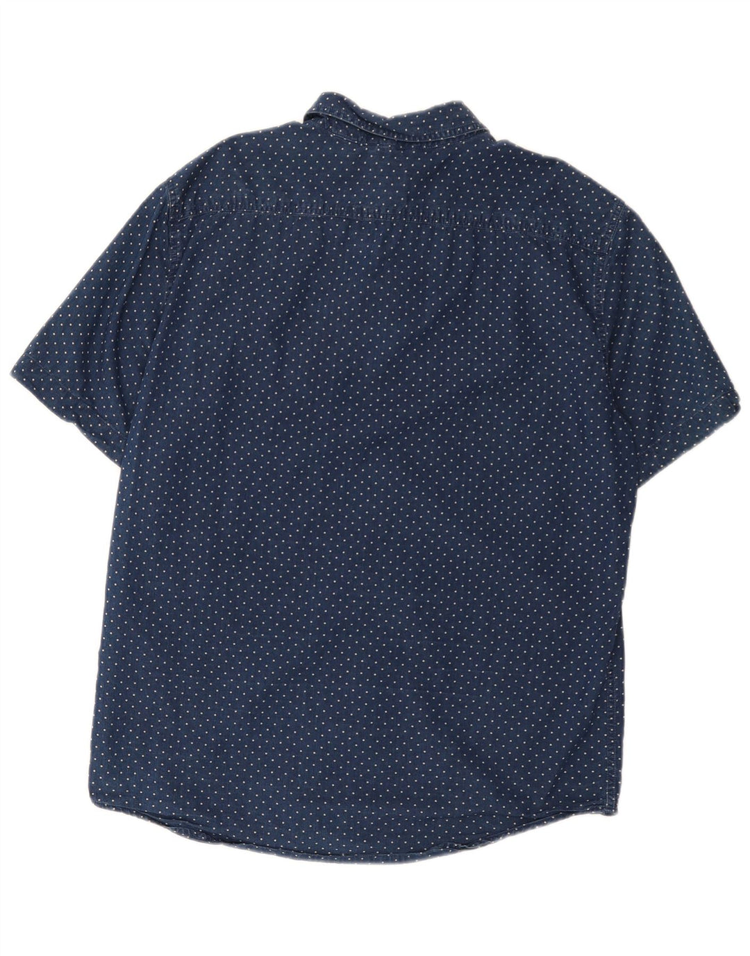Camisa masculina de manga curta padrão Levi's algodão manchado azul marinho médio