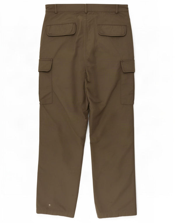 Calça cargo reta masculina Superga IT 50 grande W34 L32 algodão cáqui
