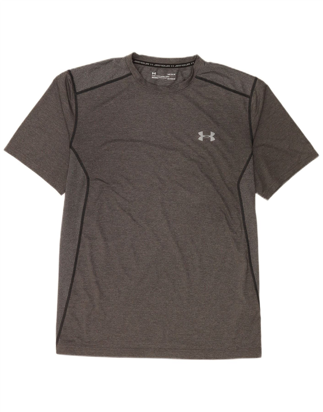 Camiseta masculina Under Armour Heat Gear grande poliéster cinza