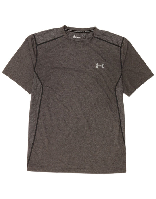 Camiseta masculina Under Armour Heat Gear grande poliéster cinza