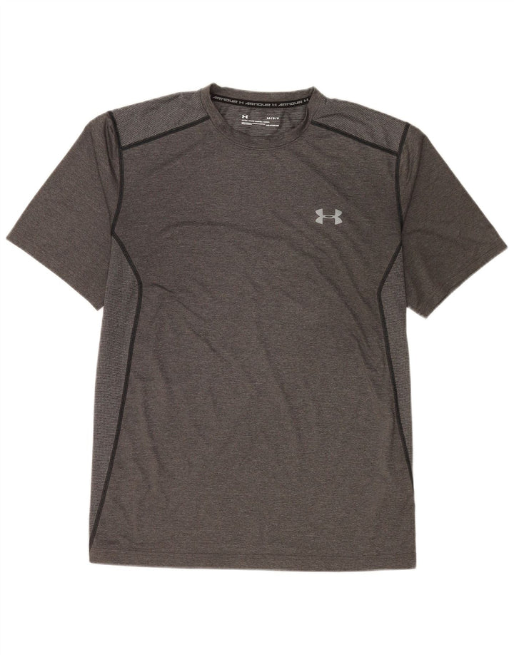 Camiseta masculina Under Armour Heat Gear grande poliéster cinza