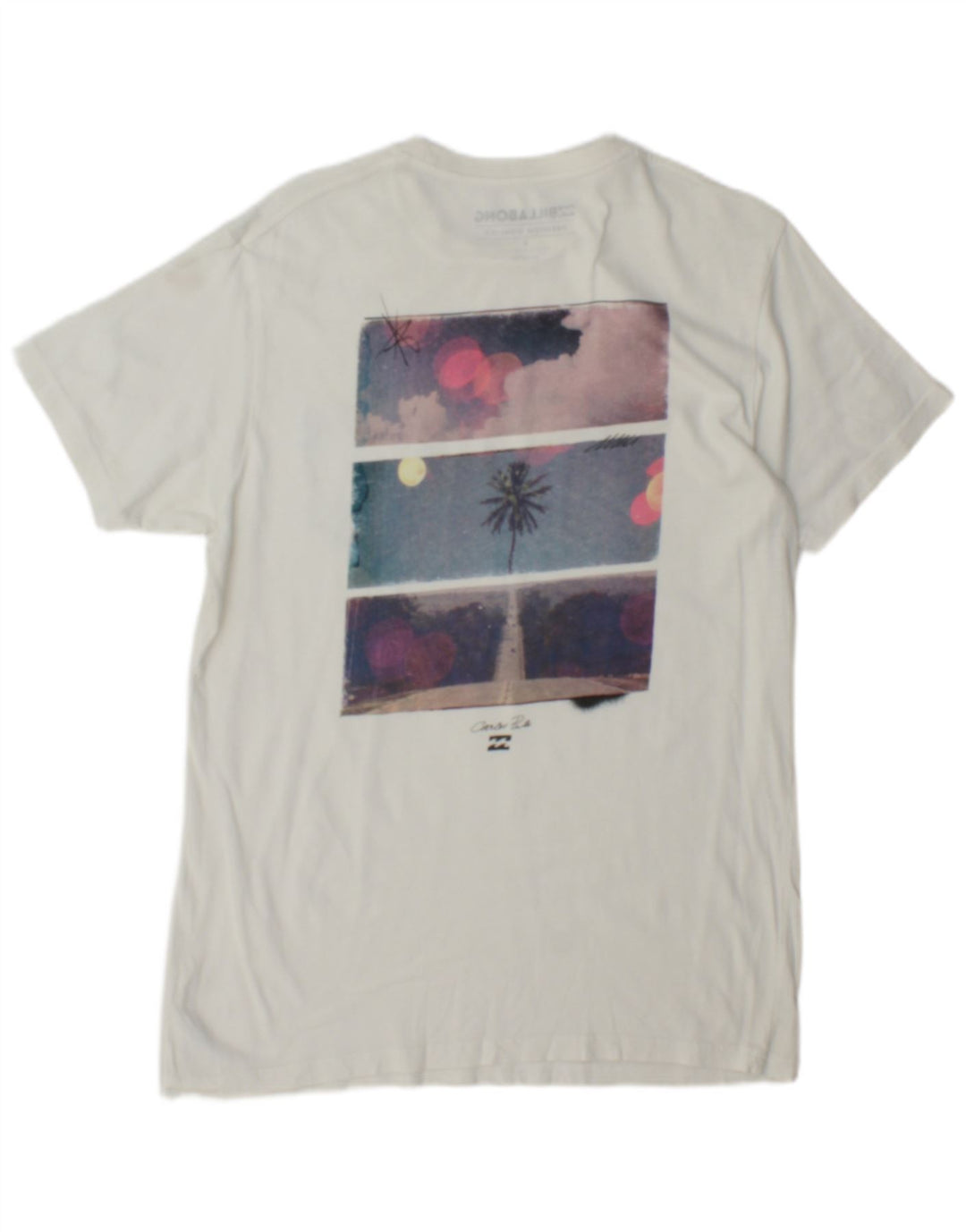 Camiseta gráfica masculina Billabong pequena branca