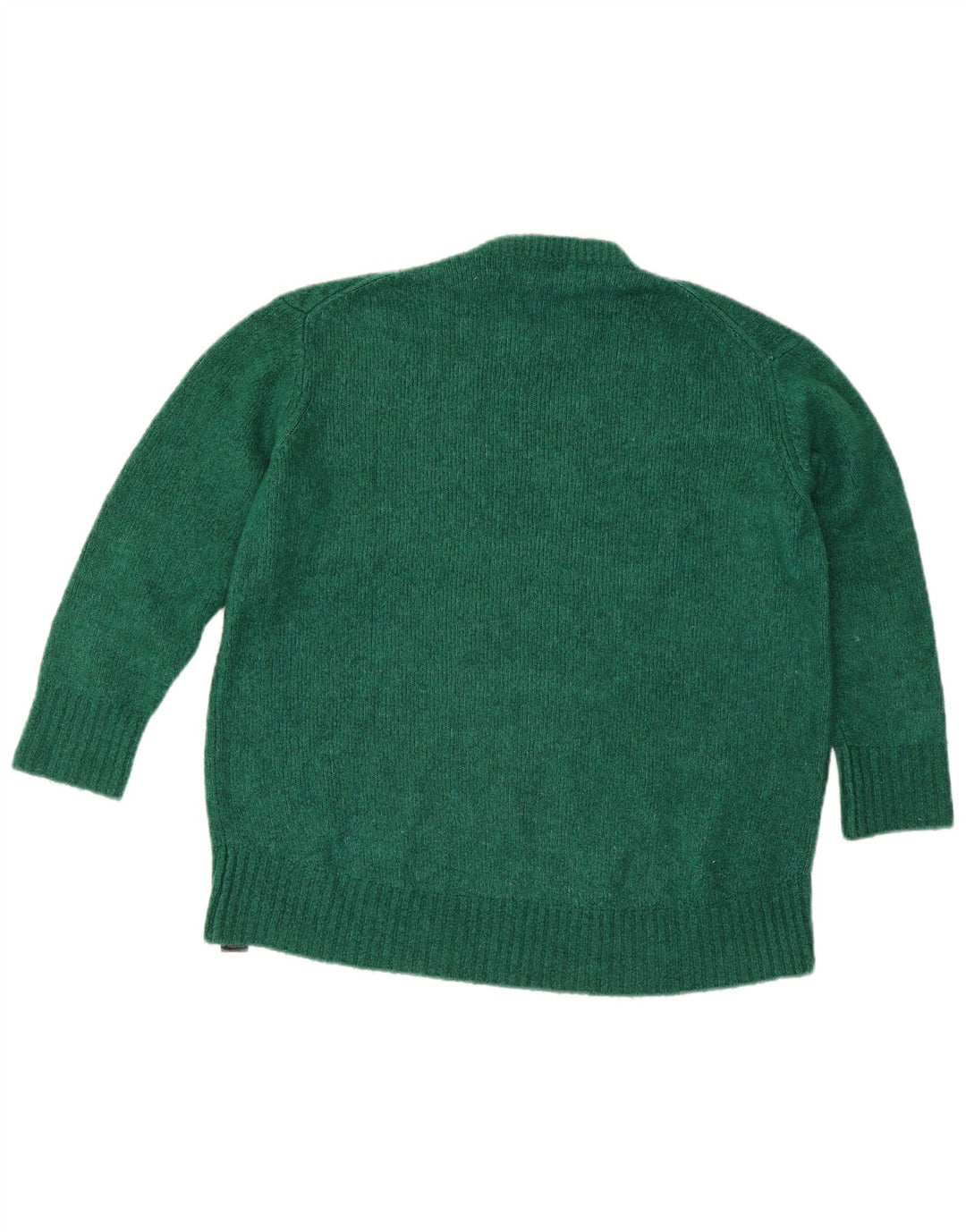 Suéter feminino Zara com gola redonda Reino Unido 14 acrílico verde médio