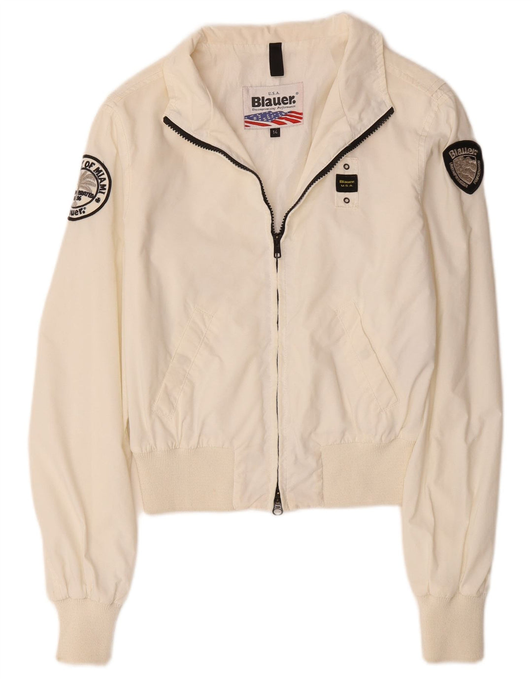 Jaqueta bomber Blauer Boys 13-14 anos poliamida branca