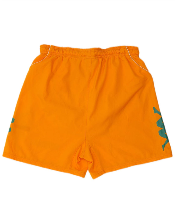 KAPPA Mens Graphic Sport Shorts Médio Laranja Poliéster