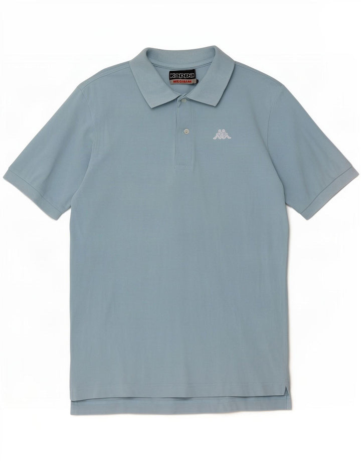 Camisa polo masculina Kappa algodão azul médio