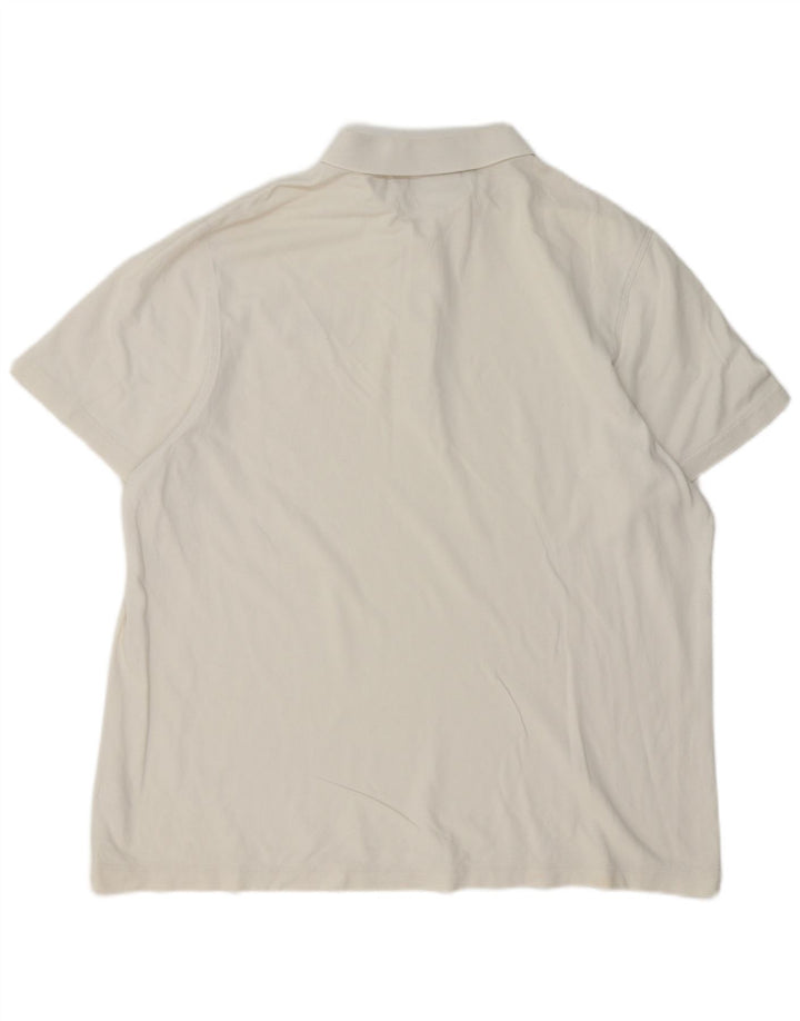 Camisa polo masculina LACOSTE tamanho 8 3XL algodão branco