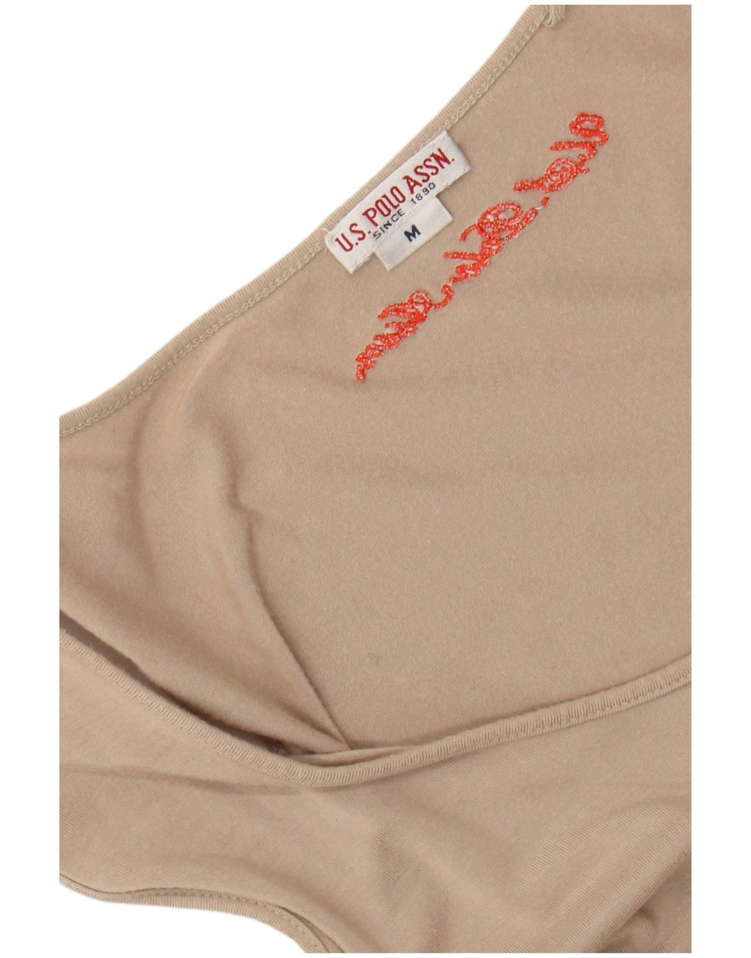 US Polo Assn. Vestido Básico Feminino UK 12 Colourblock Bege Médio