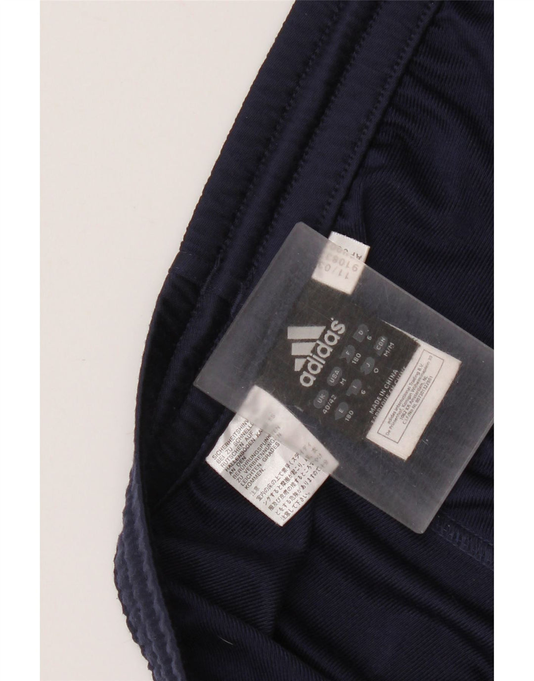 Adidas Mens Treino Calças Joggers UK 40/44 Médio Azul Marinho Poliéster