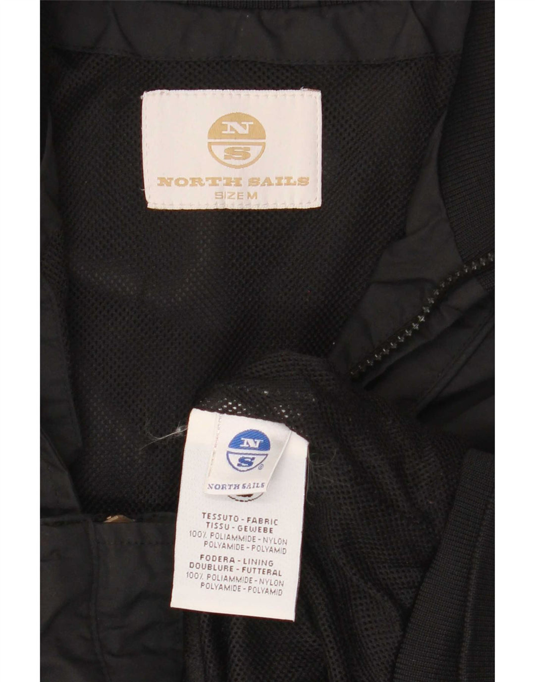 North Sails Mens Bomber Jacket UK 38 Poliamida preta média