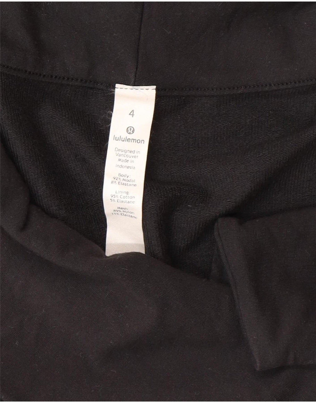 Lululemon Jaqueta feminina de agasalho US 4 pequeno modal preto