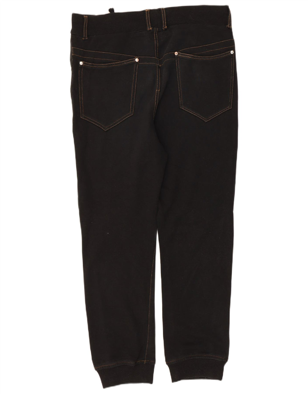 Zara Mens Joggers Calças Cropped Pequenas W30 L25 Pretas