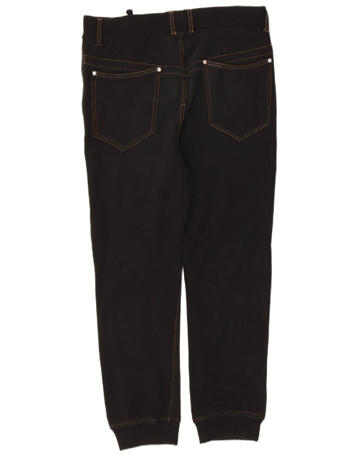 Zara Mens Joggers Calças Cropped Pequenas W30 L25 Pretas
