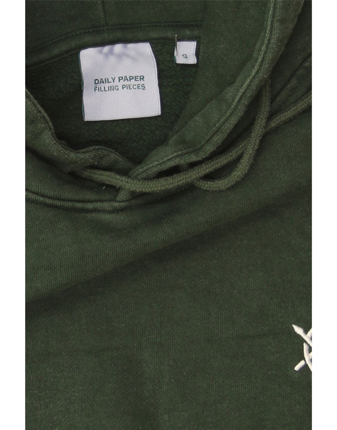 VINTAGE Mens Graphic Hoodie Jumper Small Green Cotton Vintage Vintage and Second-Hand Vintage from Messina Hembry 