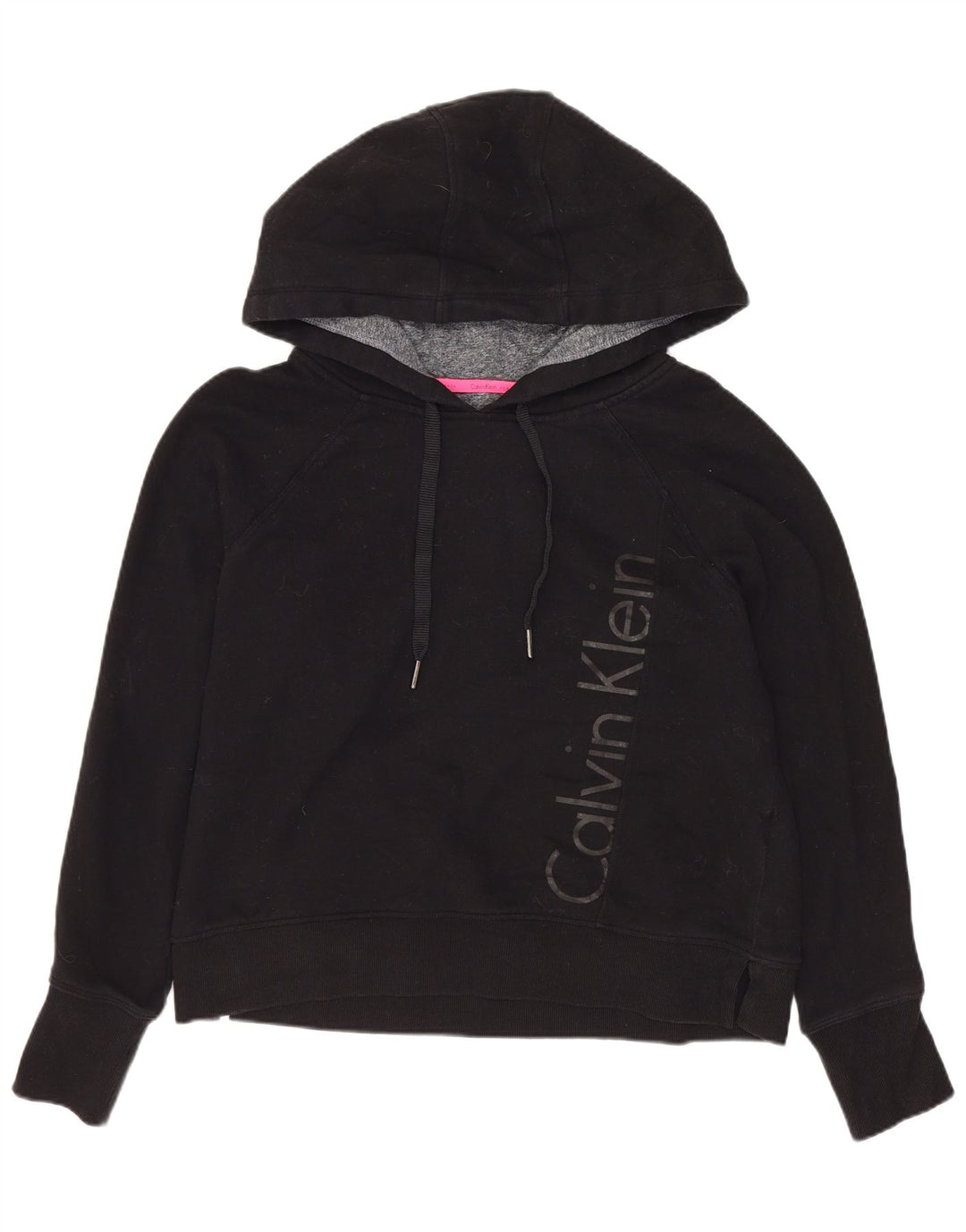 Suéter feminino com capuz CALVIN KLEIN Performance Crop UK 14 médio preto