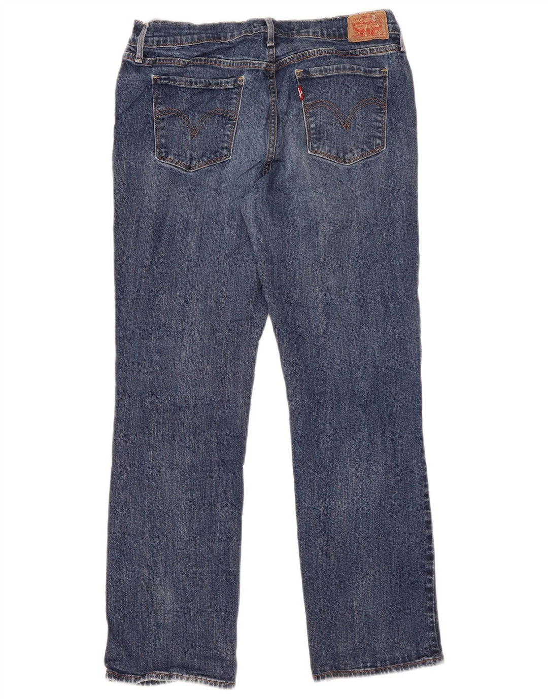 Calça jeans feminina Levi's 505 Straight W31 L29 azul algodão