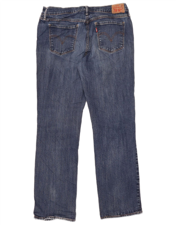 Calça jeans feminina Levi's 505 Straight W31 L29 azul algodão
