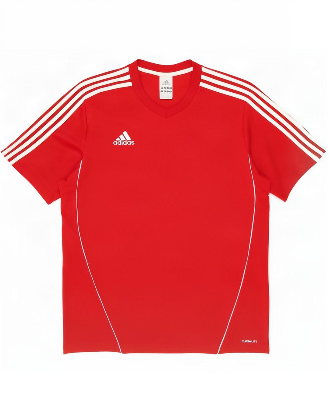 Adidas Mens Climalite Camiseta Top Médio Poliéster Vermelho