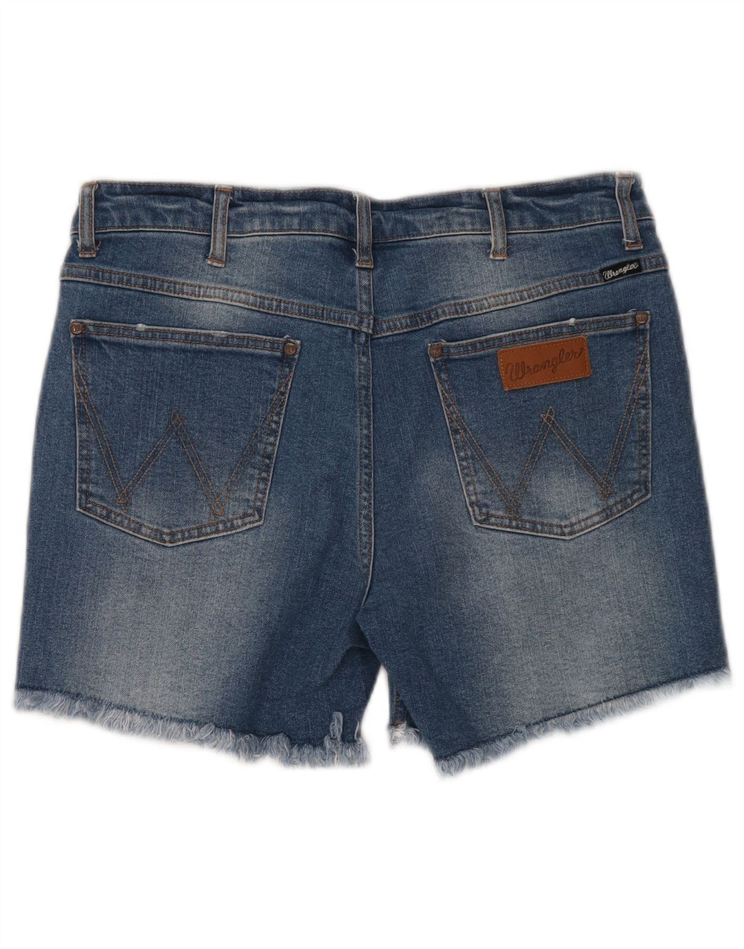 Shorts jeans feminino WRANGLER EUA 7 médio W32 algodão azul