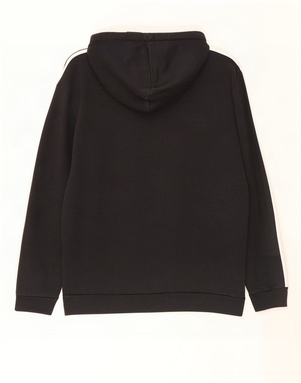 Adidas Mens Hoodie Jumper Grande Algodão Preto