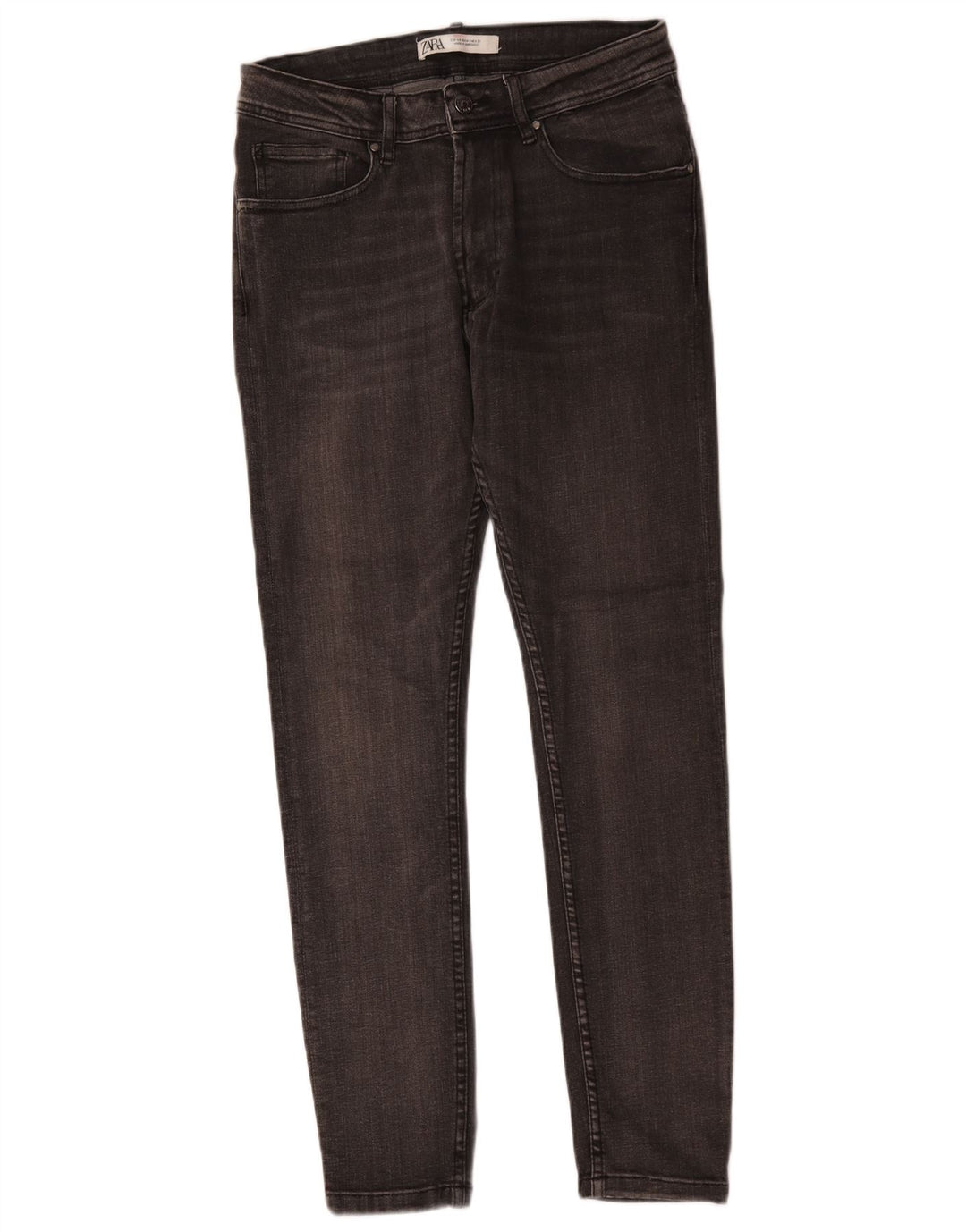 Zara Mens Slim Jeans EU 40 Médio W31 L28 Cinza Algodão
