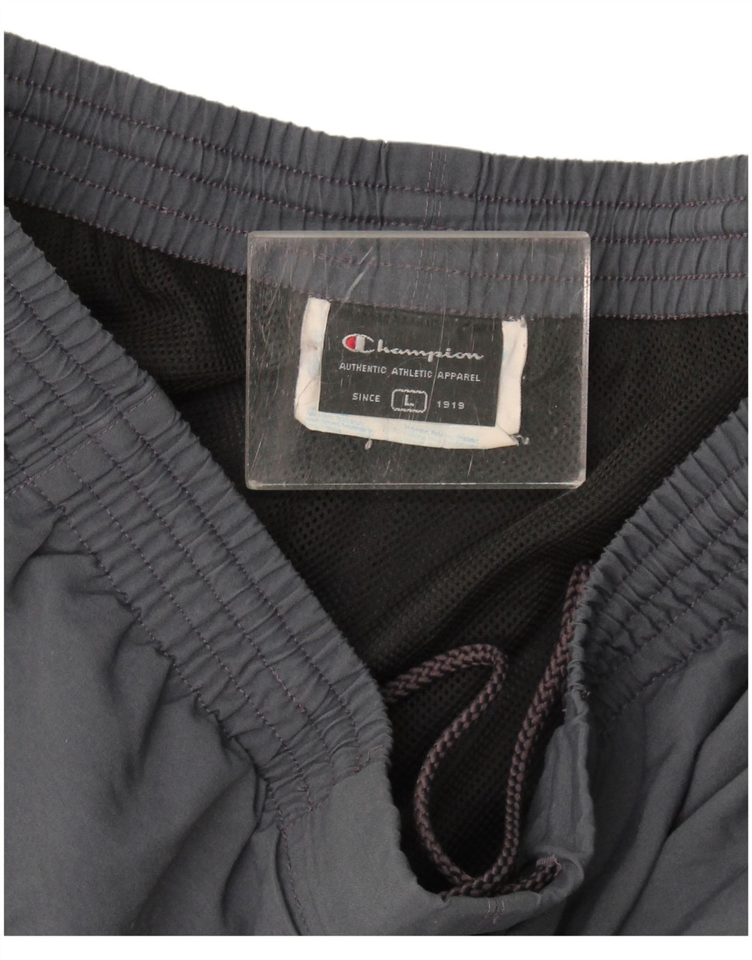 Calça de treino masculina Champion Joggers grande poliéster cinza