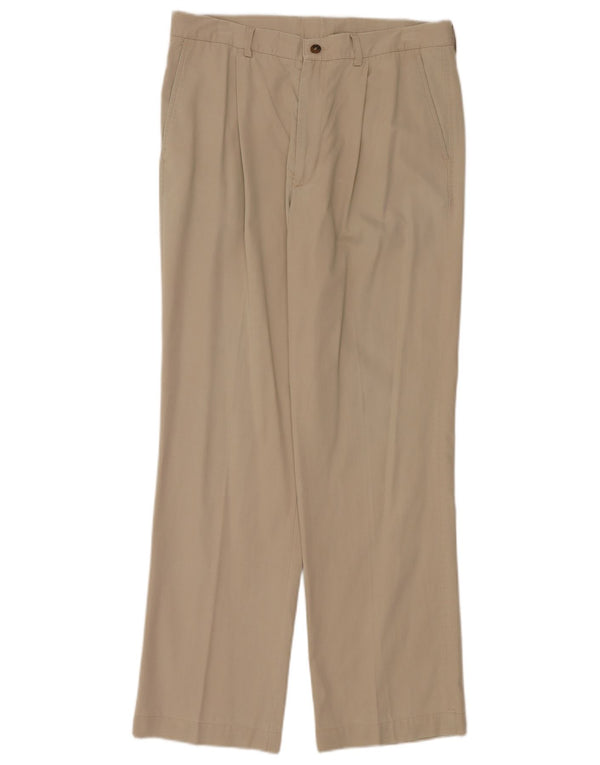 Calça Chino Masculina Marks & Spencer W34 L31 Bege Lyocell