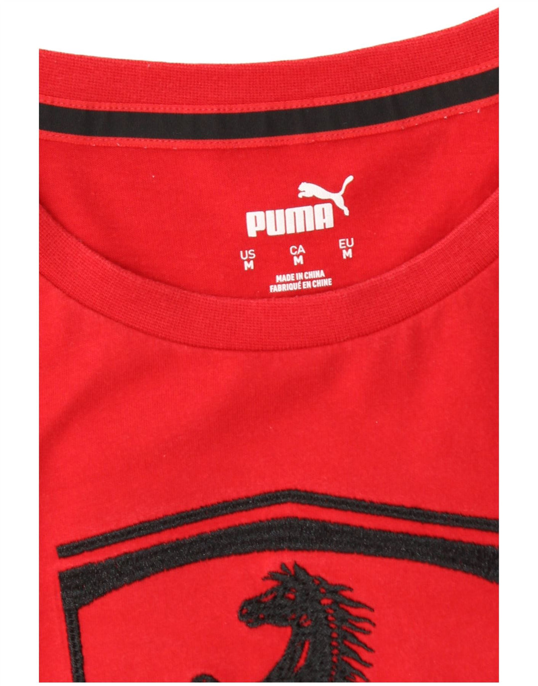 Camiseta masculina Puma Ferrari Graphic Top Médio Vermelho