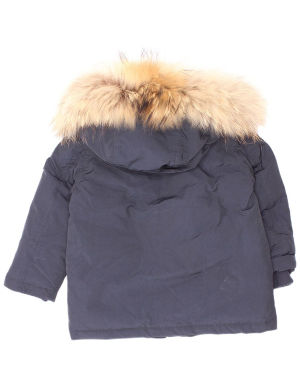Jaqueta acolchoada com capuz Woolrich Baby Boys 12-18 meses poliéster azul marinho