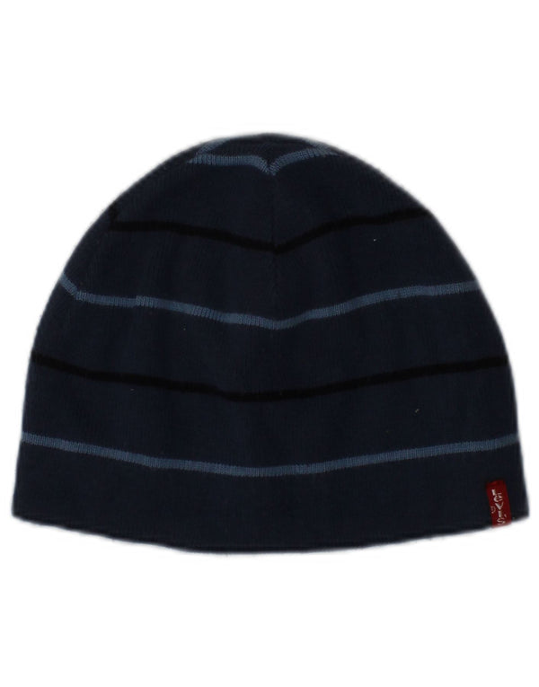 Gorro masculino Levi's pequeno/médio acrílico listrado azul marinho