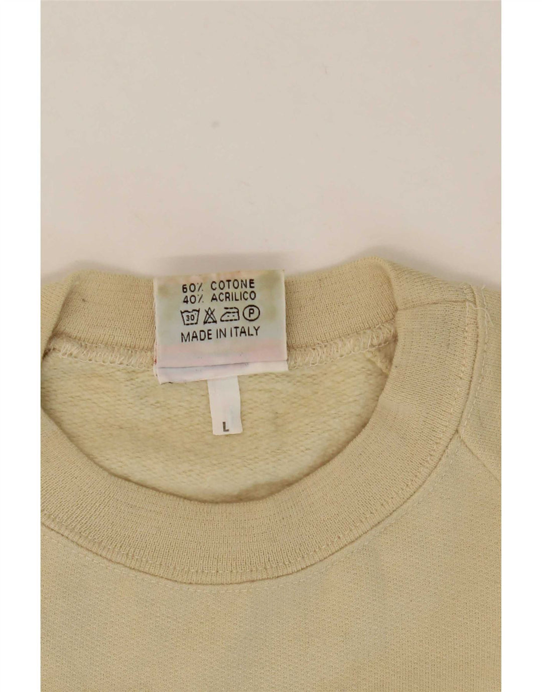 Parmalat moletom gráfico masculino jumper grande algodão bege