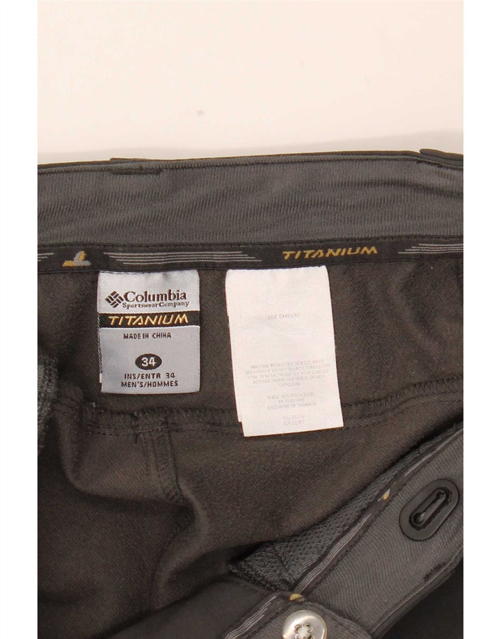 Calça corta-vento Columbia masculina Titanium Straight W34 L29 poliéster cinza