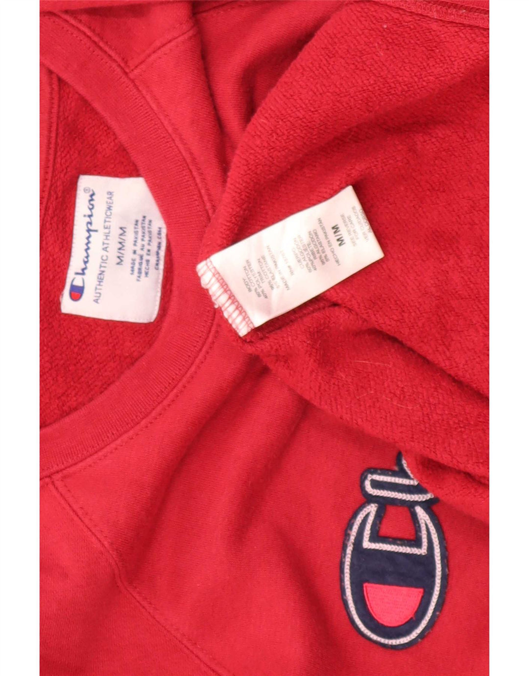 Campeão masculino gráfico regular ajuste moletom jumper médio algodão vermelho