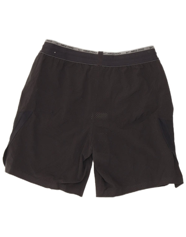Nike Mens Dri Fit Graphic Regular Sport Shorts Médio W30 Preto Esportes