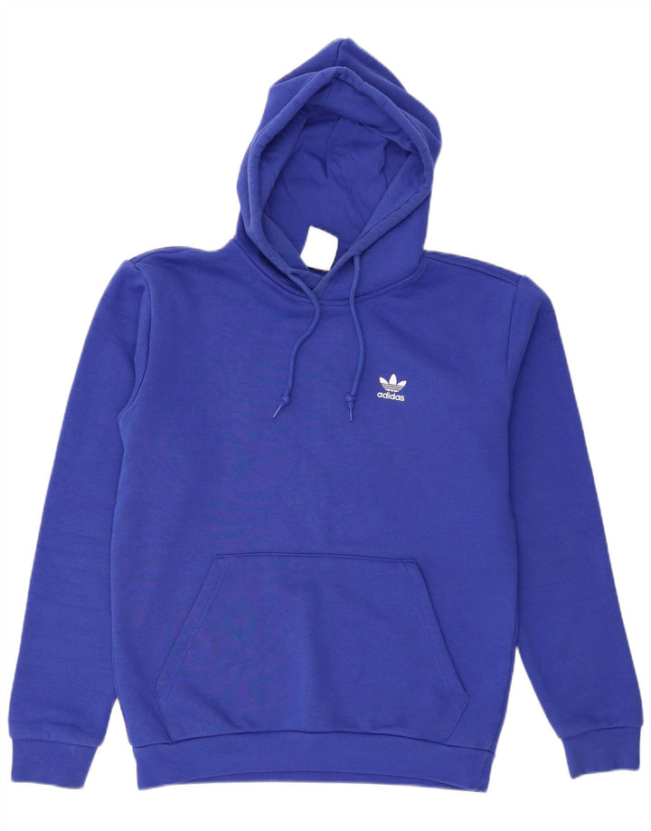 Adidas Mens Hoodie Jumper Médio Algodão Azul