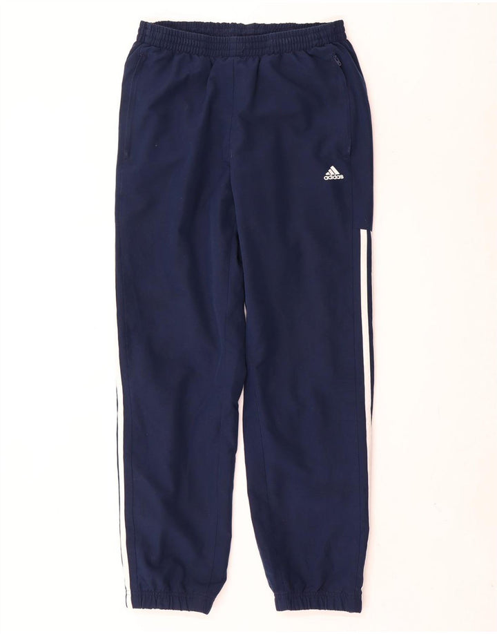 Adidas Womens Tracksuit Calças Joggers UK 14 Médio Azul Marinho Poliéster