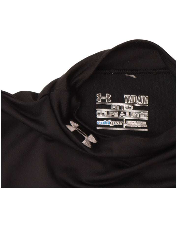 UNDER ARMOUR Girls Cold Gear Top manga comprida 9-10 anos médio preto