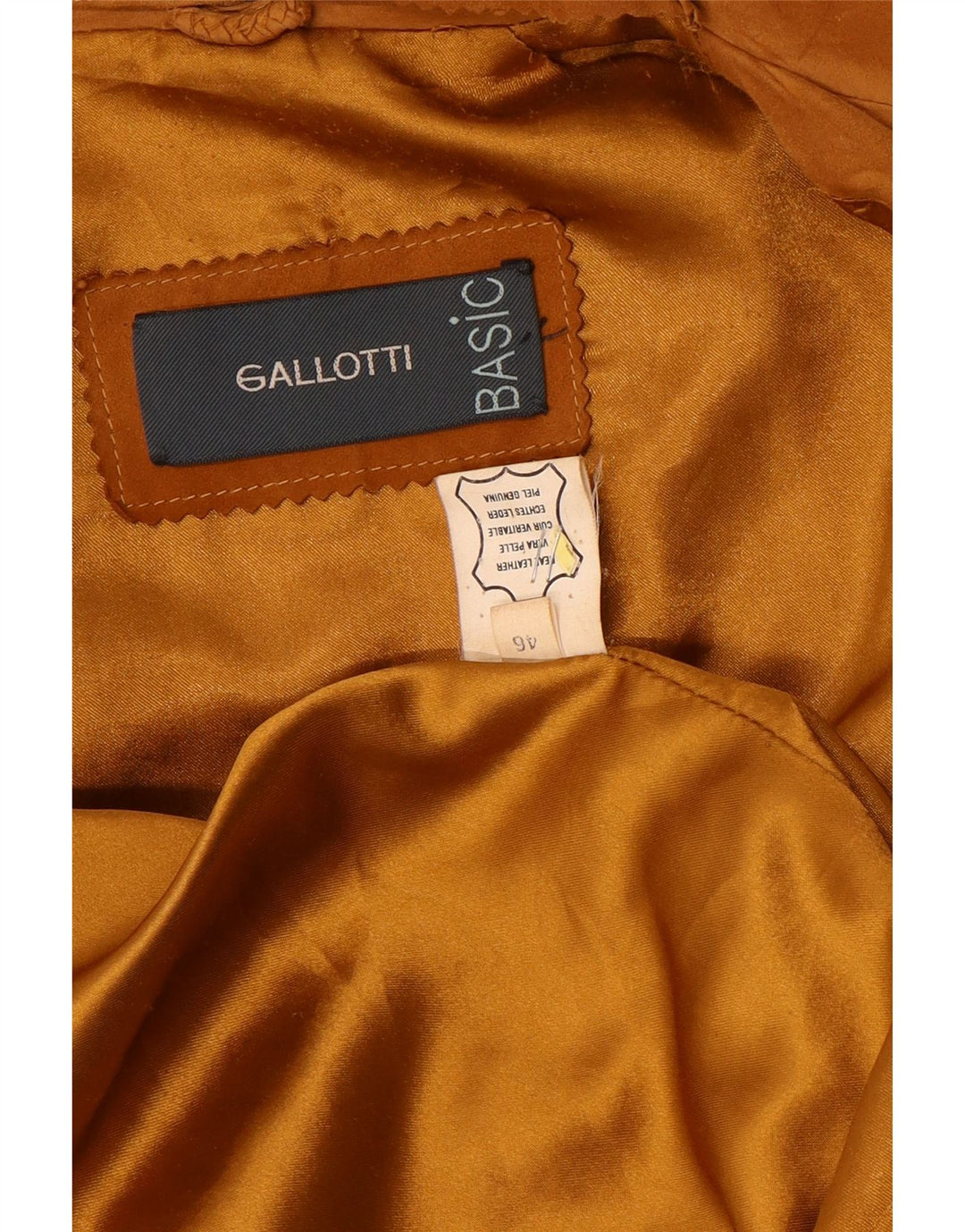 Sobretudo feminino de camurça Gallotti EU 46 XL couro bege