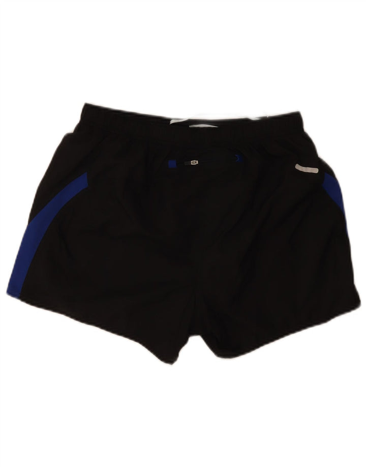 Shorts esportivos masculinos Asics médio preto colorblock poliéster