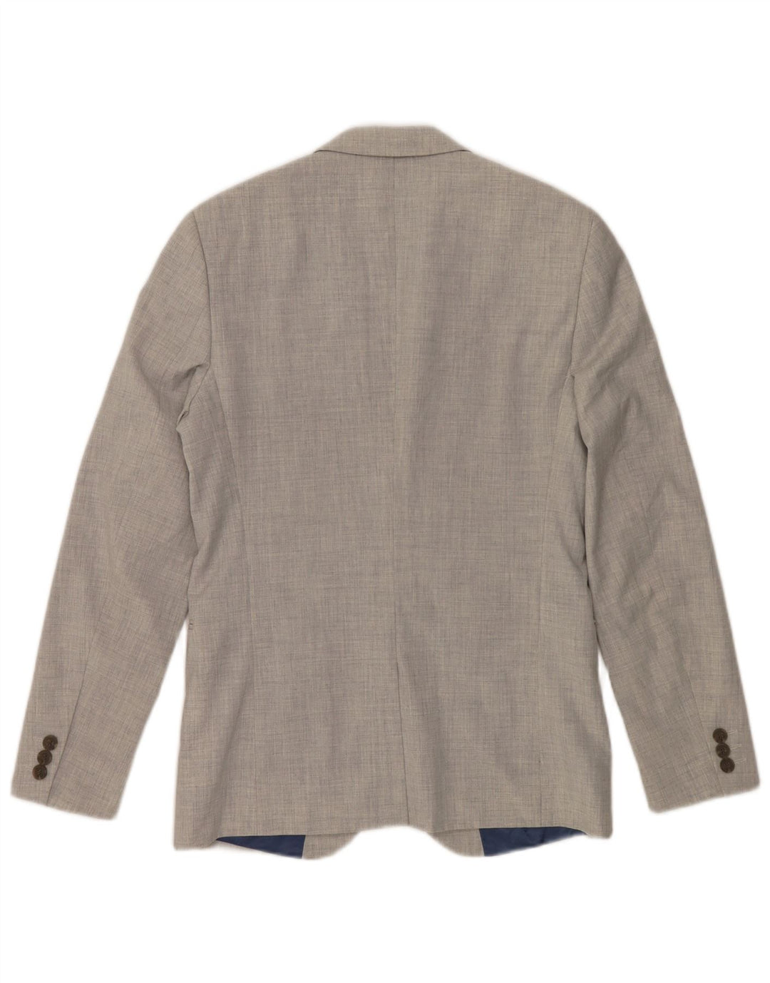 Jaqueta blazer masculina Farah com 2 botões Reino Unido 36 poliéster cinza pequeno