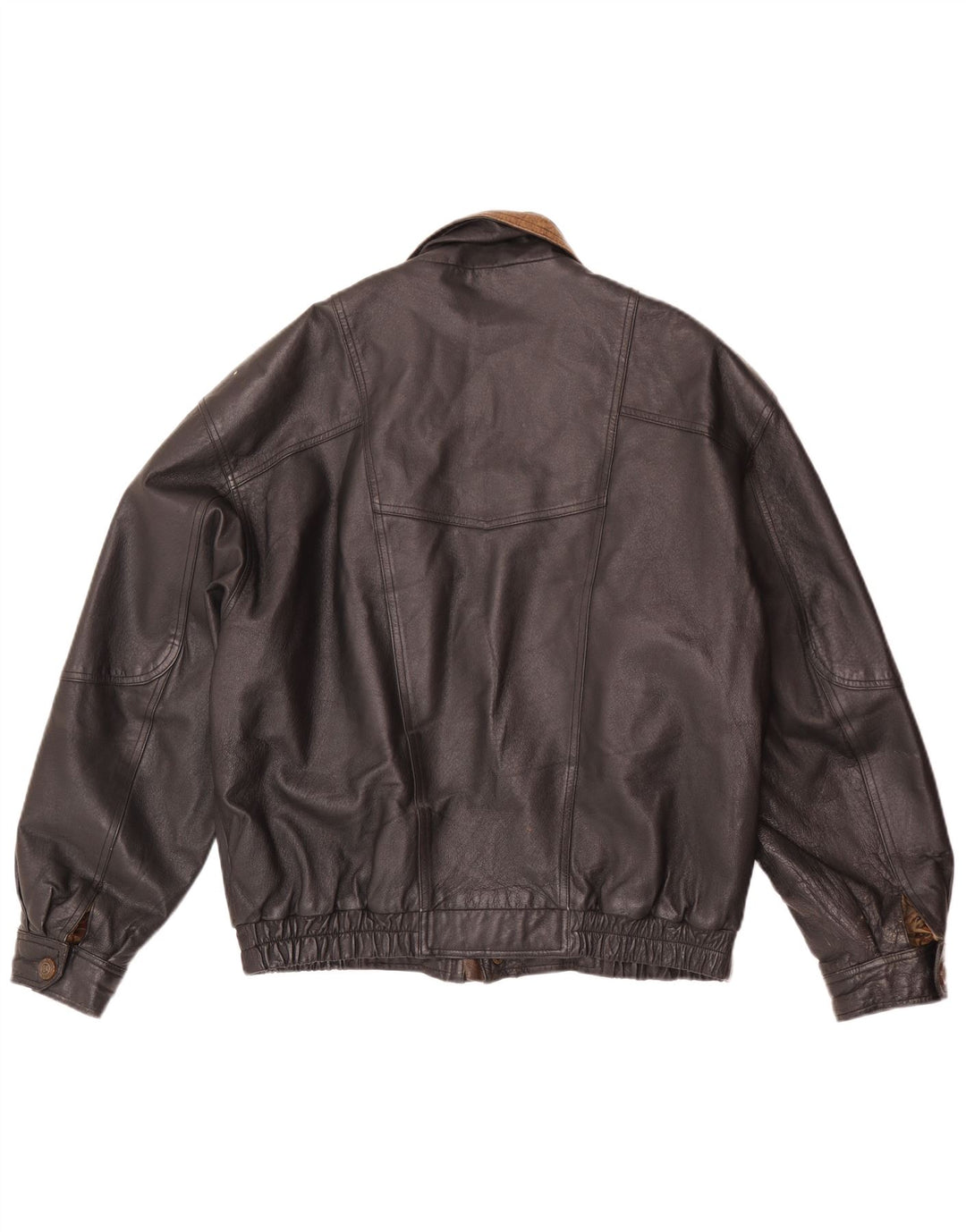 Jaqueta masculina de couro bomber C&A EU 48 médio preto